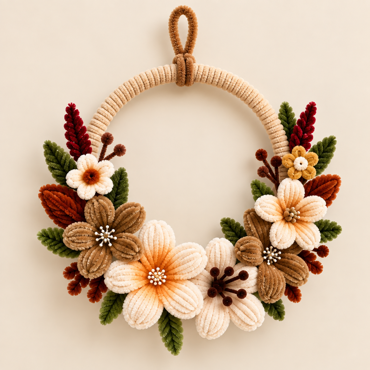 Lil Home — Handmade Pipe Cleaner Floral Wall Hanging