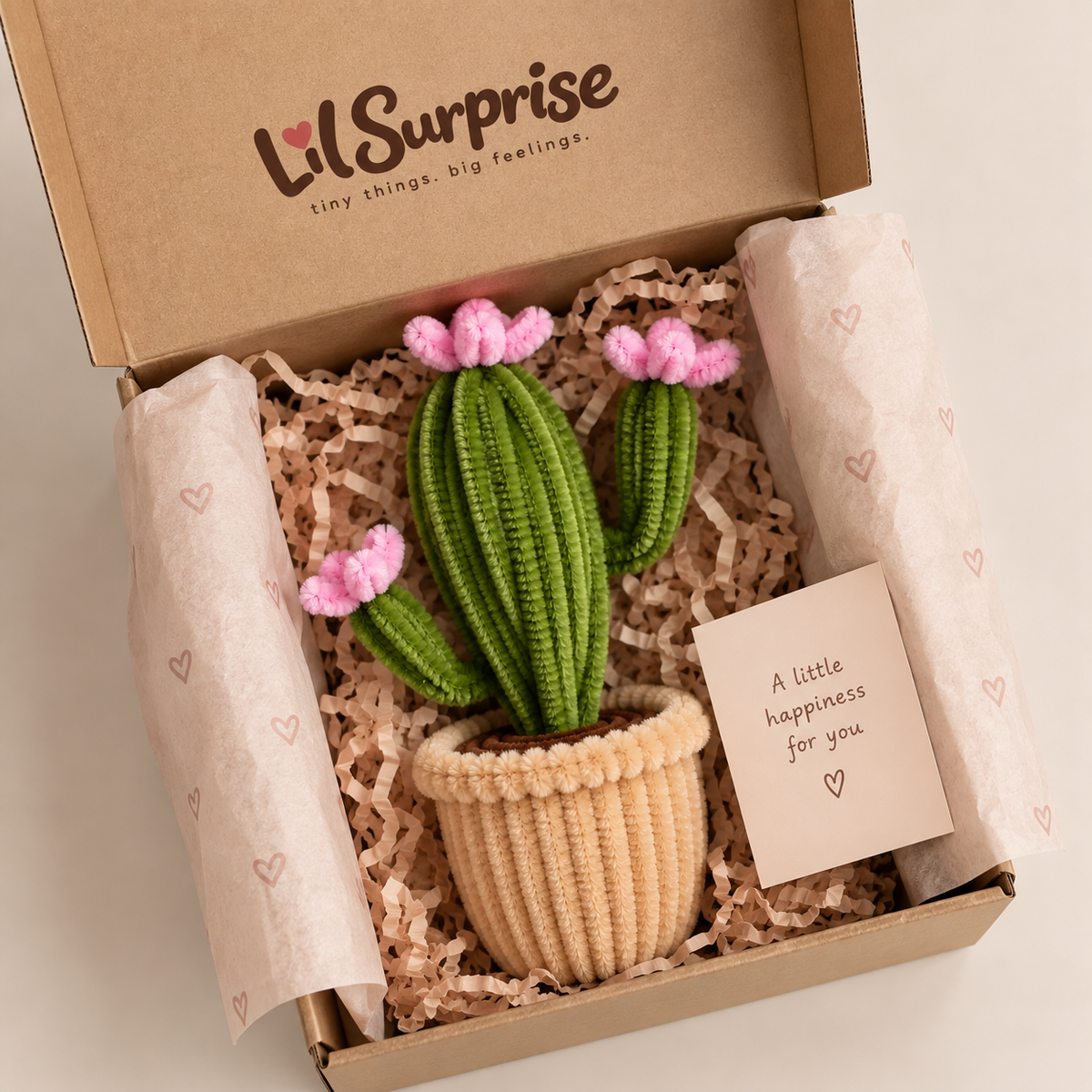 Lil Cactus Glow — Handmade Pipe Cleaner Flower Lamp