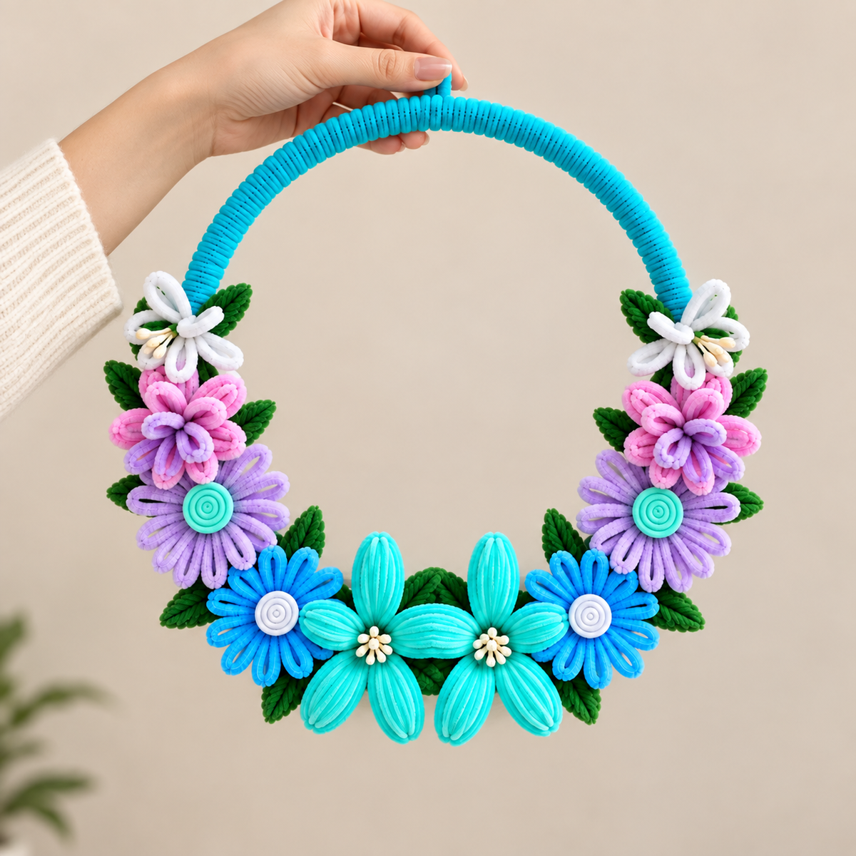 Lil Home — Handmade Pipe Cleaner Floral Wall Hanging