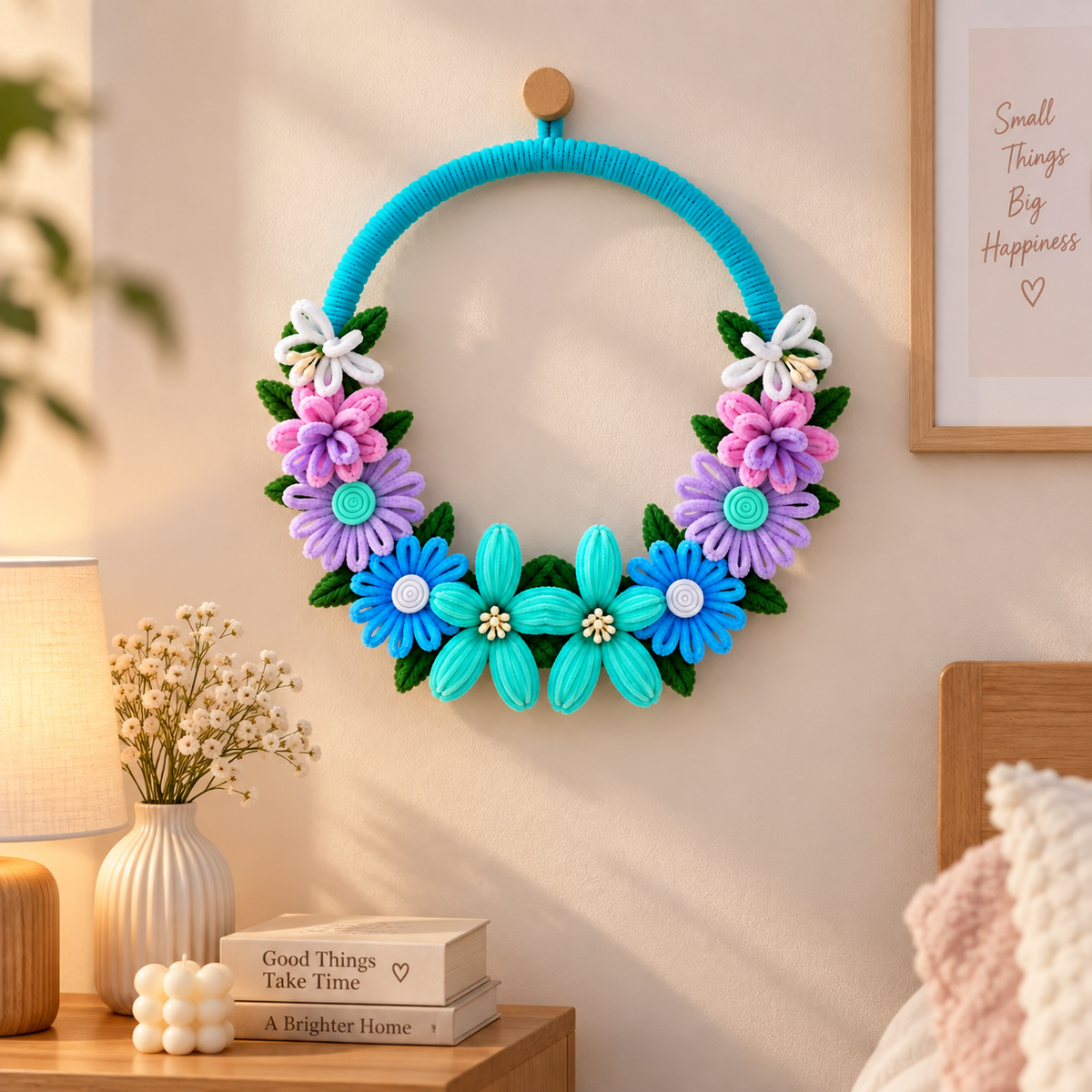 Lil Home — Handmade Pipe Cleaner Floral Wall Hanging