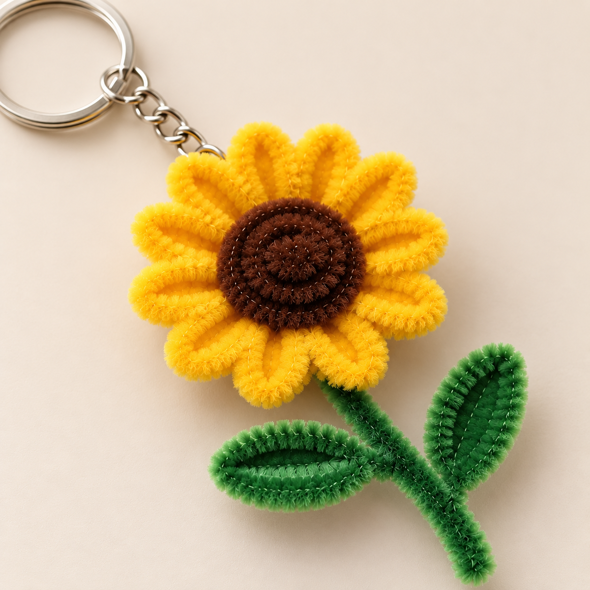 Lil Sunshine — Handmade Sunflower Keychain