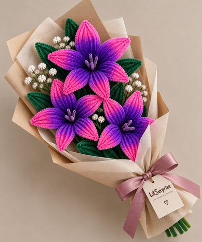 Lil Bloom — Handmade Purple & Pink Lily Bouquet