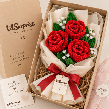 Lil Bloom — Handmade Red Rose Bouquet