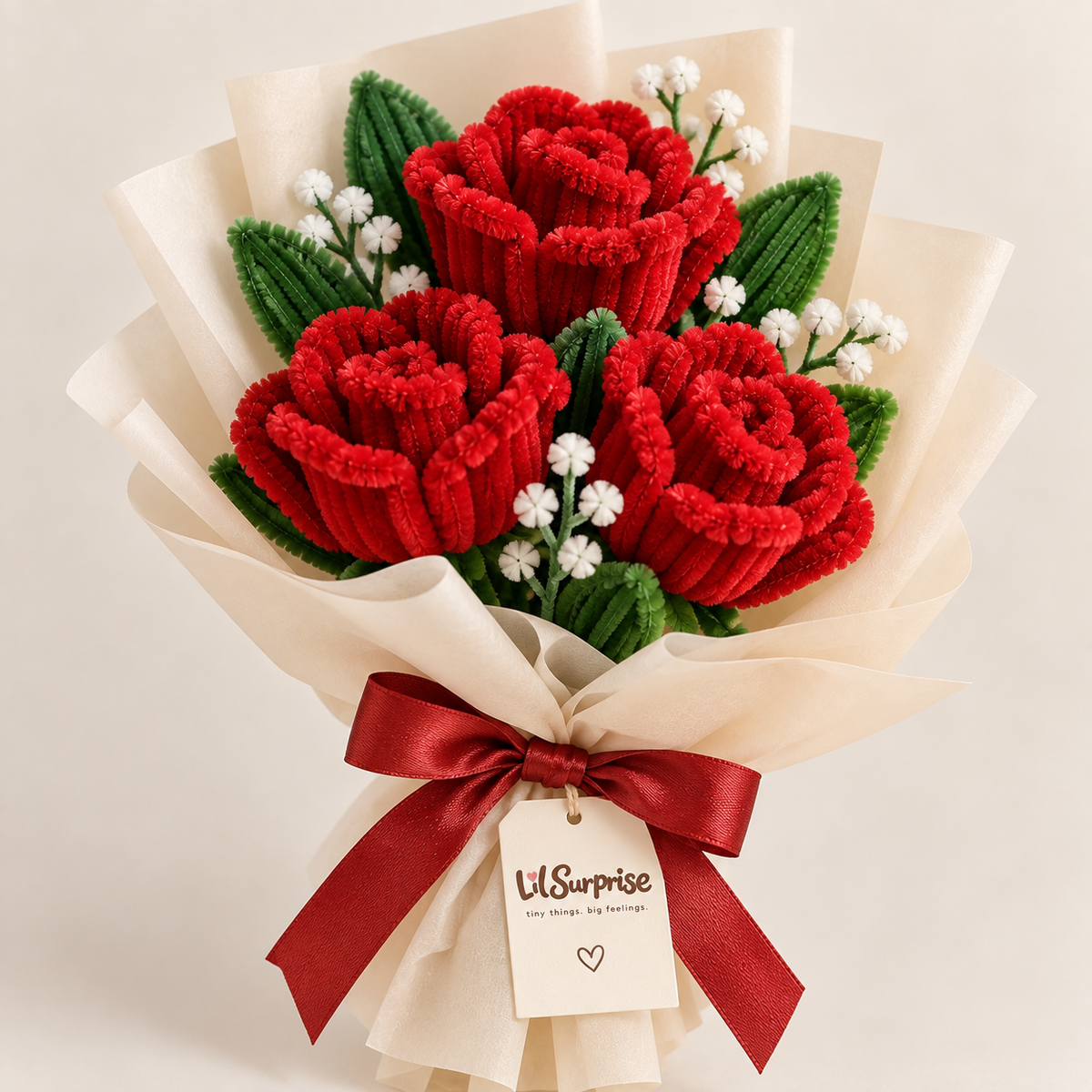 Lil Bloom — Handmade Red Rose Bouquet