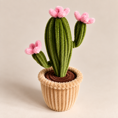 Lil Cactus Glow — Handmade Pipe Cleaner Flower Lamp