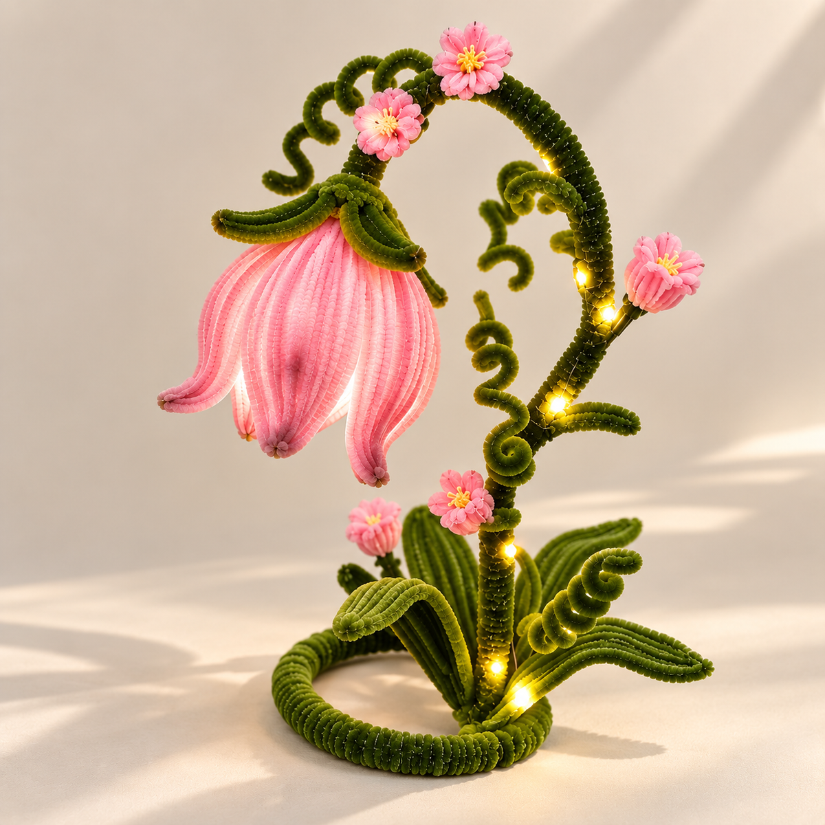 Lil Glow — Handmade Pink Flower LED Lamp
