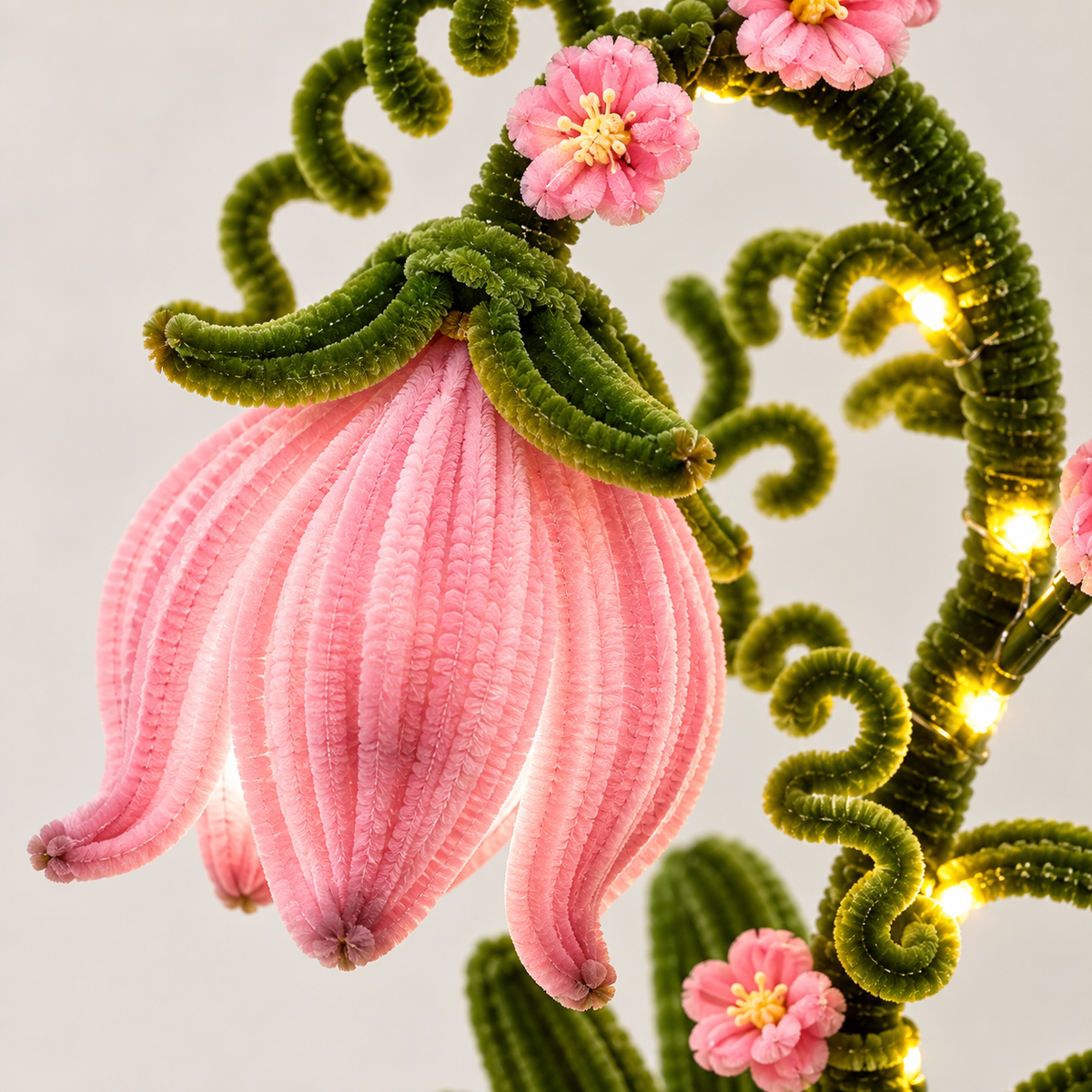 Lil Glow — Handmade Pink Flower LED Lamp