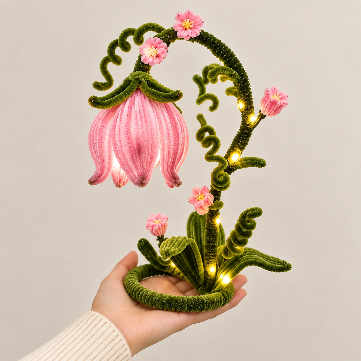 Lil Glow — Handmade Pink Flower LED Lamp