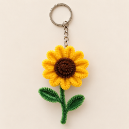 Lil Sunshine — Handmade Sunflower Keychain