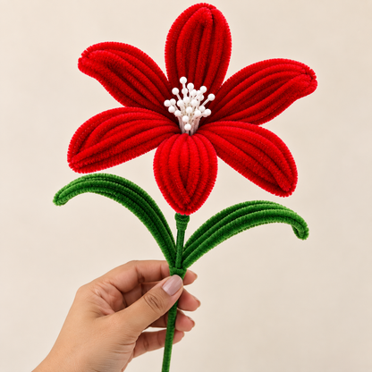 Lil Blooms — Handmade Red Pipe Cleaner Lily