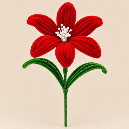 Lil Blooms — Handmade Red Pipe Cleaner Lily