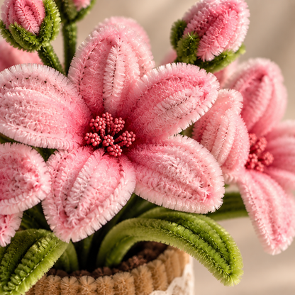 Lil Meadow — Handmade Pink Flower Desk Pot