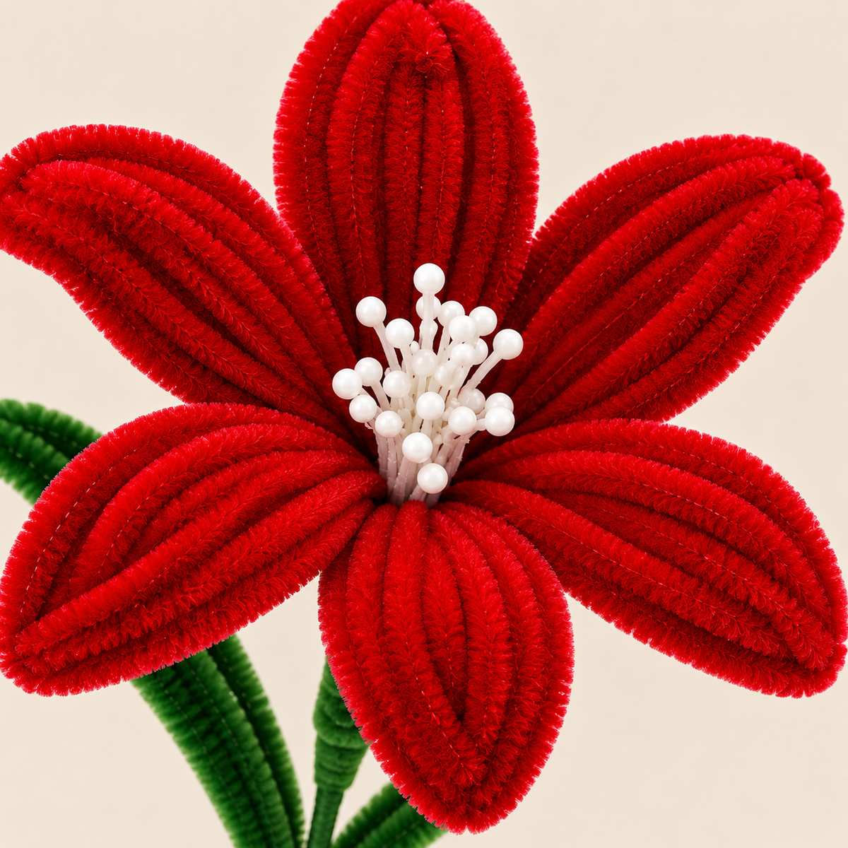 Lil Blooms — Handmade Red Pipe Cleaner Lily
