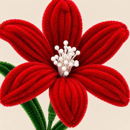 Lil Blooms — Handmade Red Pipe Cleaner Lily