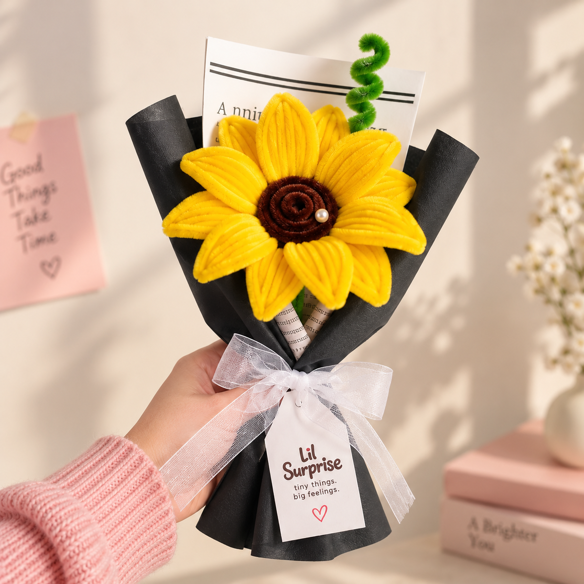 Lil Sunshine — Handmade Single Sunflower Bouquet