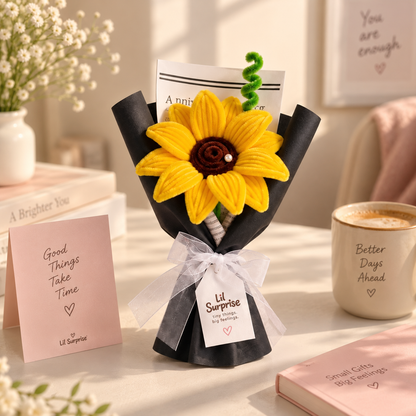 Lil Sunshine — Handmade Single Sunflower Bouquet