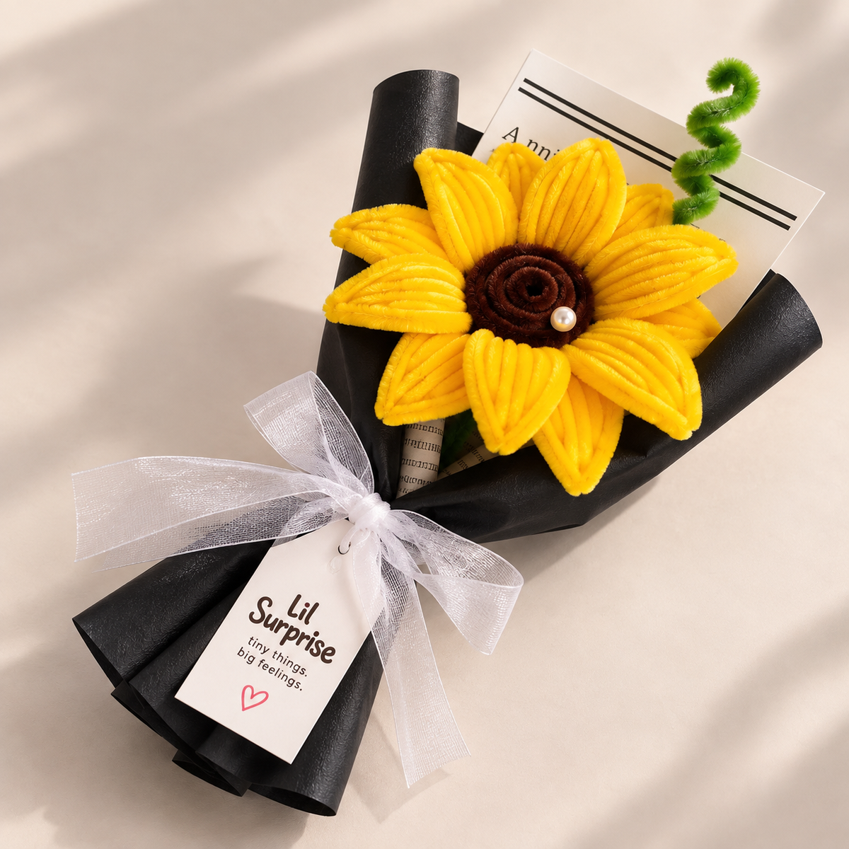 Lil Sunshine — Handmade Single Sunflower Bouquet