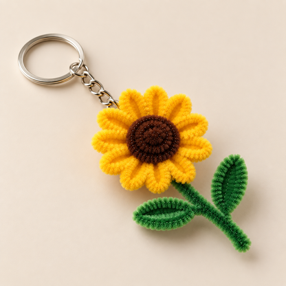 Lil Sunshine — Handmade Sunflower Keychain