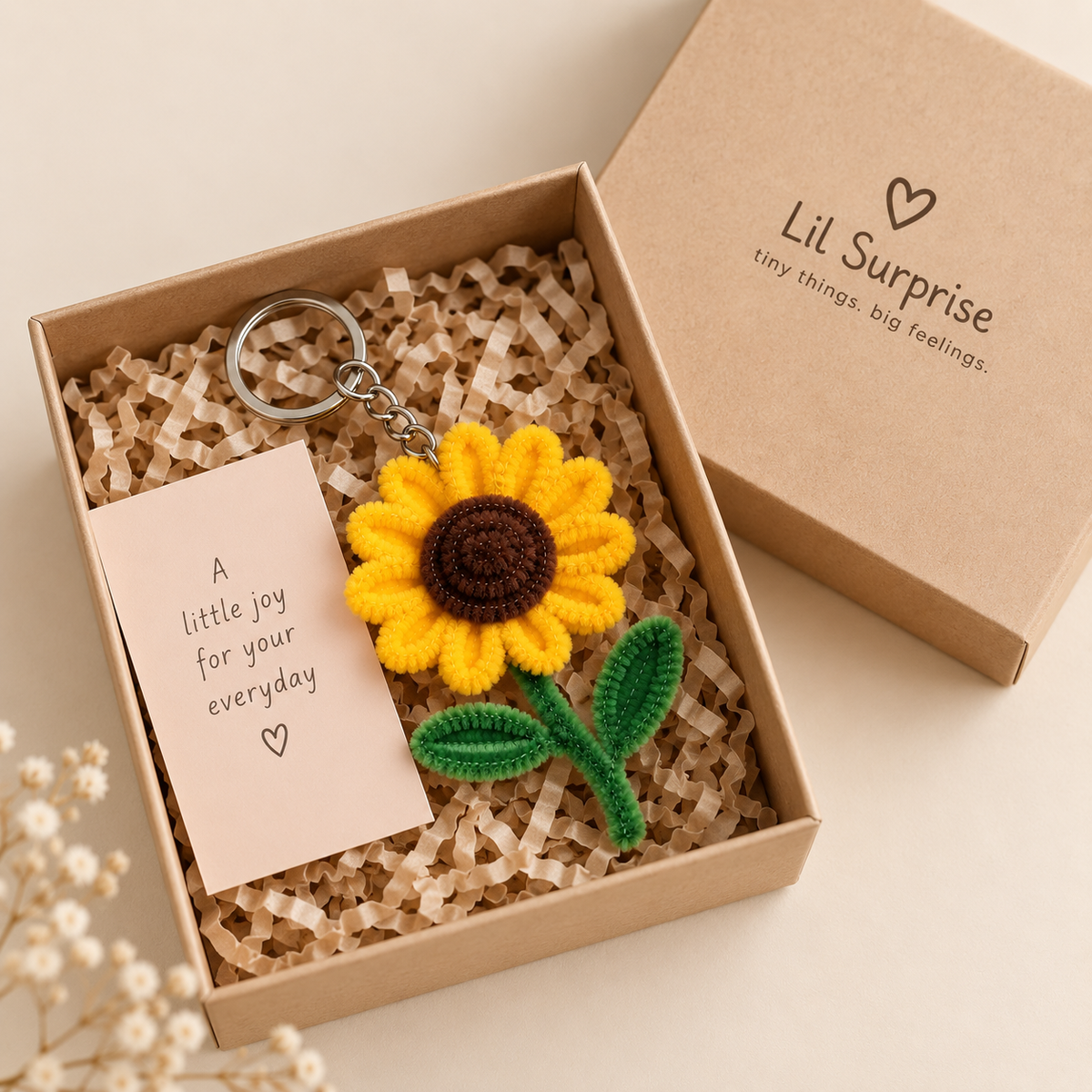 Lil Sunshine — Handmade Sunflower Keychain